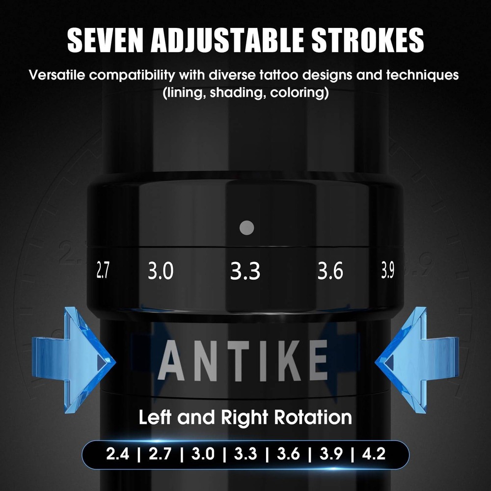 Antike Cordless Tattoo Gun Kit 2 Batteries NIB - Picture 3 of 12